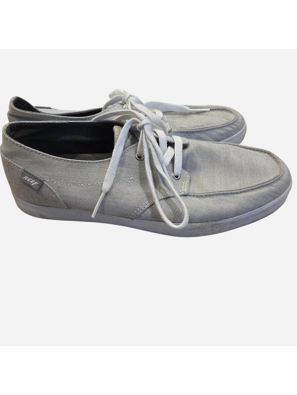 Reef Men's Grey and White Boat-shoe